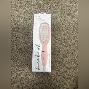 Pink Mini Heated Straightening Brush NWT